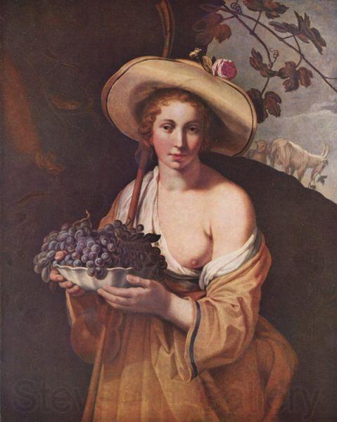 Abraham Bloemaert Shepherdess with Grapes Germany oil painting art